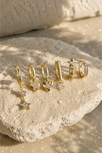 Okko Store Hanging Star 6-Piece Earrings