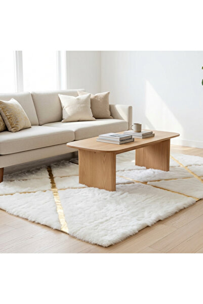 Volas Gold Detaylı Peluş Halı