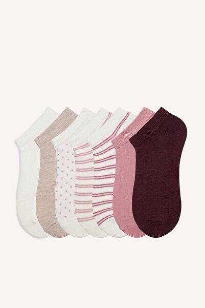 DeFacto 7-Pack Cotton Booties Socks for Girls I5456A8Ns