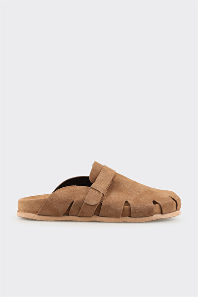 Elle Shoes Taba Deri Kadın Terlik