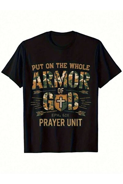 NOURAM Men'S Retro "God'S Armor" T-Shirt - Ephesians 6:10-18 Prayer Unit Grap...