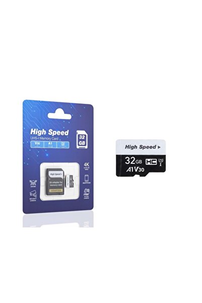 ELBA Hs32Gb 32 Gb Microsdhc Memory Card U3 V30 A1 Class 10 with Adapter Black