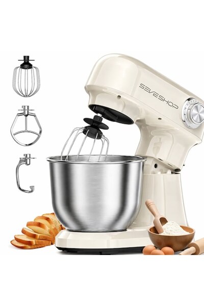 Seve Shop Robot de bucătărie cu stativ 4.7L SeveShop ®   Teendow, Oțel inoxid...