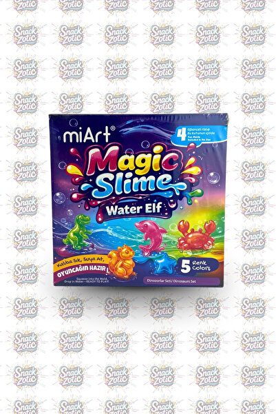 snack zotic Magic Slime Water Elf Sihirli Jel Figür Yapım Seti - Dinozorlar S...