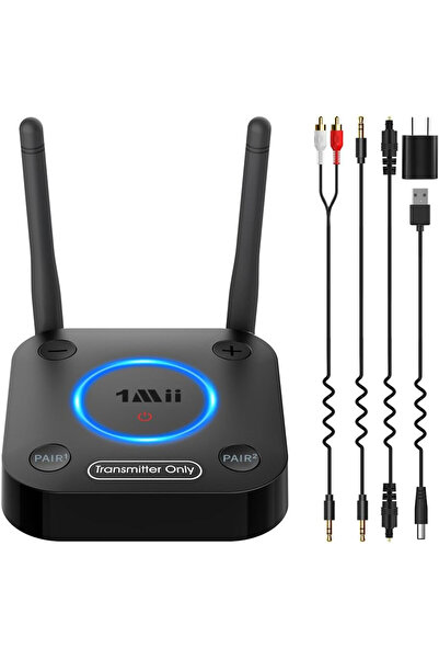 1Mii Bluetooth 5.3 Audio Transmitter B06TX, Dual Link, black