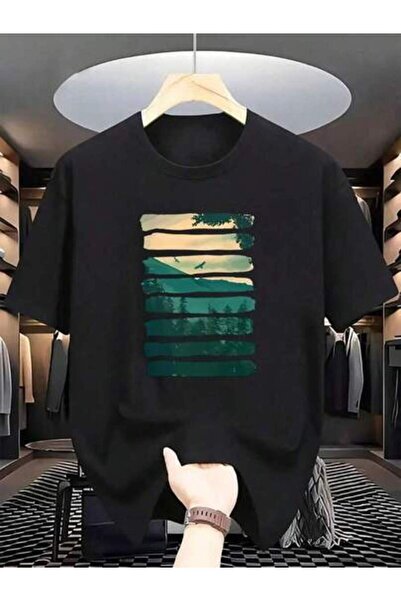 9JY Men's Stylish Vintage Retro Graphic Tee, Soft Breathable Short Sleeve, Ca...