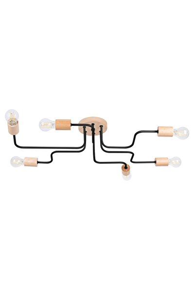 SOLLUX Candelabru negru TIMBO 6