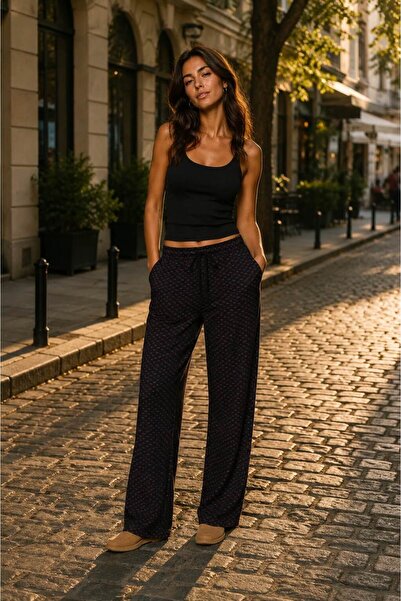 Derya Kurşun Pants with Pockets and Elastic Waistband 0573-03