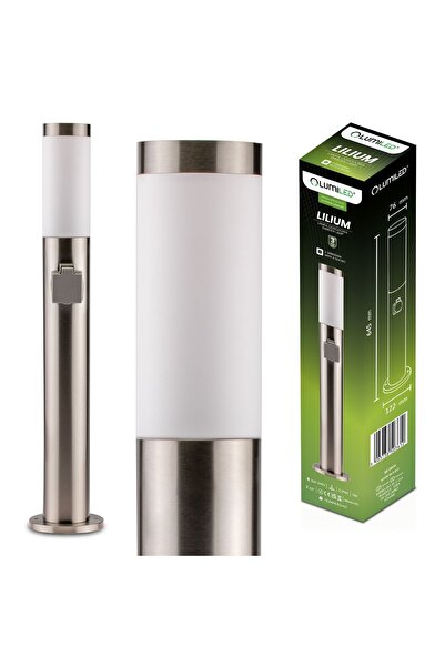 Lumiled Lampă de grădină de exterior E27 INOX POST 65cm cu soclu 230V Lilium