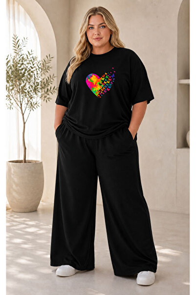 Prekarya design Women's Plus Size Premium Oversize Cotton 2-Piece Tracksuit S...