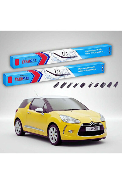 TEAMCAR Citroën DS3 A55 Hatchback 2010-2015 Wiper Blades | Front Set Flat Pre...