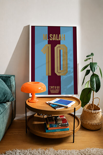 Base Concept Mohamed Salah 10 Forma Tasarımlı Poster Tablo (Çerçeveli)