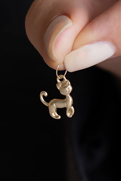 Bayar Gold 14 Ayar Altın Kedi Kolye Ucu