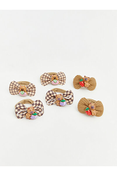 LC Waikiki Girls' Bow Detailed Figured 6-Pack Hair Clip Set