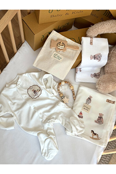 MİLNA BABY&KİDS مجموعة هدايا للأطفال حديثي الولادة مكونة من 6 قطع، رومبير منق...