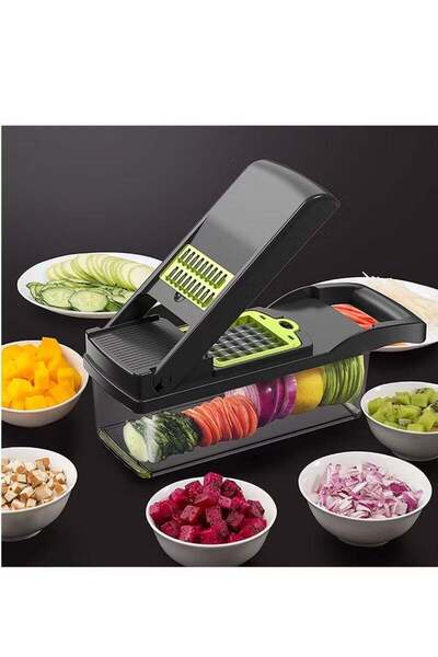 Gennext Vegetable Chopper Slicer Dicer - 12 -in -1 Onion Chopper Fruits Cutte...