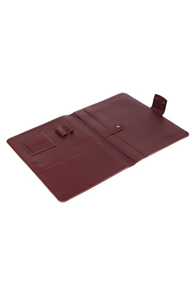 deridense Husă pentru tabletă, organizator din piele vegană, pentru Macbook Air Pro de 15,6 inchi