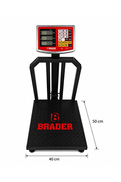 Brader 300 kg Kare Köşe Korumalı 40˚50 cm kantar terazi baskül