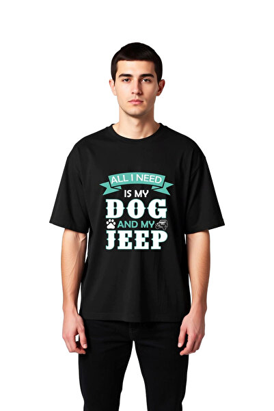 PayBuy My Dog and My Vehicle Are Enough Printed Men's Oversize T-Shirt