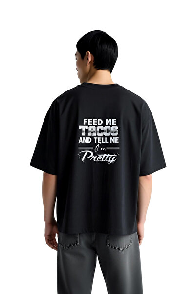 PayBuy Men's Oversize T-Shirt 100% Cotton Taco Printed Funny Message Casual R...