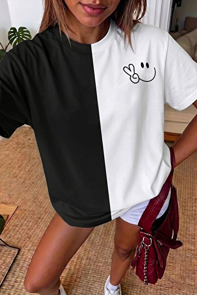 uyguntarz Smi̇le Printed Design Tshirt