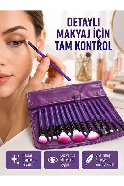 teknotrust Preminium 12-Piece Makeup Brush Set Suitable for Foundation, Blush...