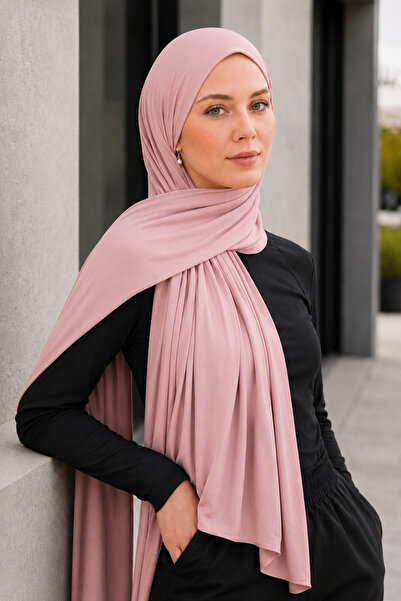 Merve Nayir Hijab Combed Cotton Shawl Jersey Lycra Shawl Hijab Powder