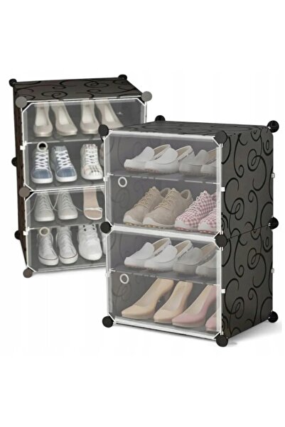 Azaris Dulap modular cu rafturi, Mobilier șifonier cu 4 rafturi pentru haine ...