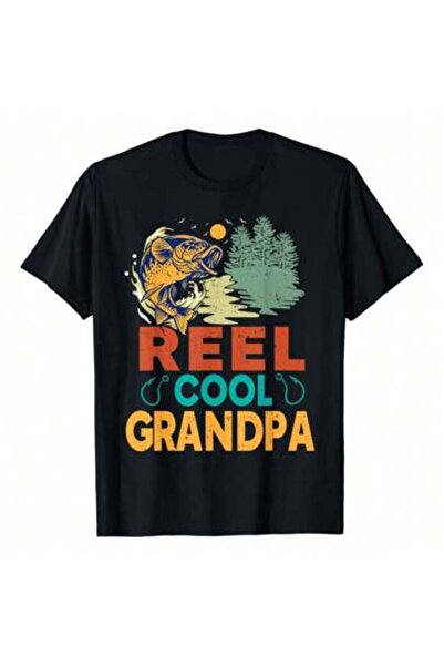 k222 تي شيرت رجالي من Reel Cool Grandpa Fishing Fun Fathers Day Fishermen، 22...