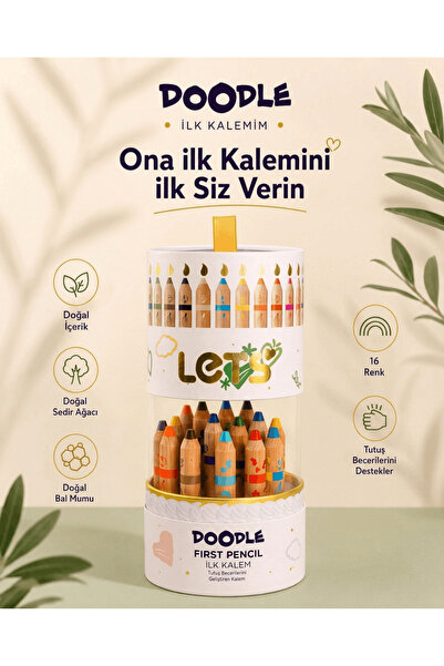Lets Doodle Bebek İlk Kalem Seti – Doğum Günü Pastası