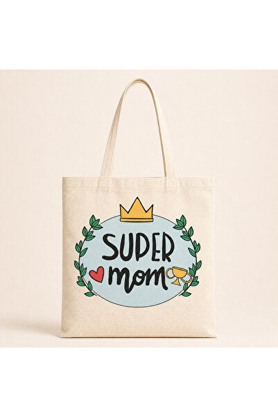 Kırtasiye Ofisi Kožna torba sa otisnutim tekstom "Super mama"