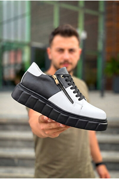 Zerenyus Zrk-X155 Premium Thick Sole White Black Casual Men's Shoes