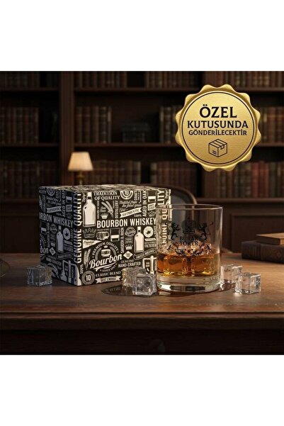 hediyemen Kişiye Özel Viski Bardağı Hediyelik Orijinal Kutusunda