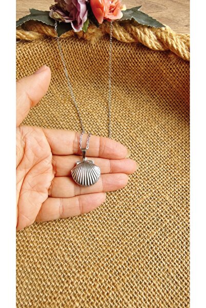 Yeşim Aksesuar Double Necklace with Openable Memory Pendant and Steel Chain T...