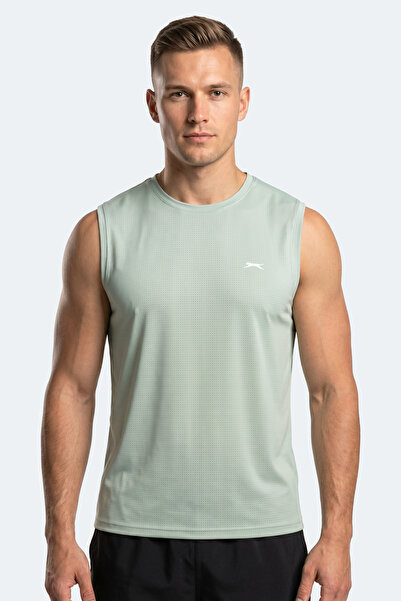 Slazenger قميص HEROFIT IN رجالي بدون أكمام باللون الأخضر المائي