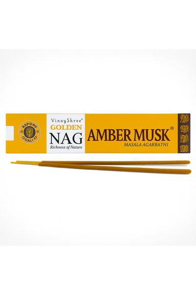 craftmystic Ароматни пръчици Golden Nag Amber Musk - Топли Аромати, Уют и Све...