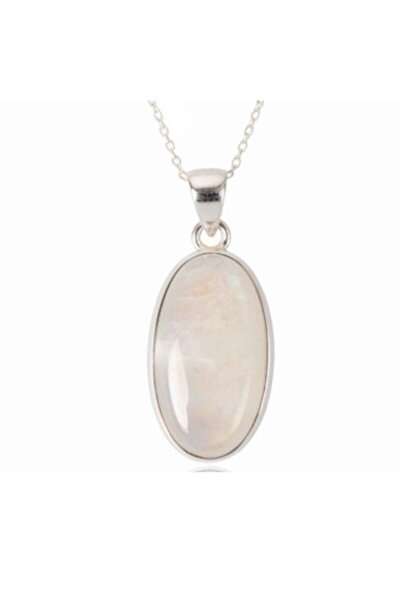 craftmystic 925 silver necklace with oval moonstone – intuition and inner bal...