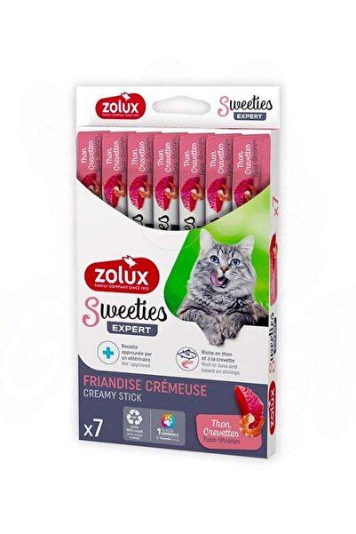Zolux Sweeties Creamy Stick for Cats, Tuna Shrimp, 7 pcs/box