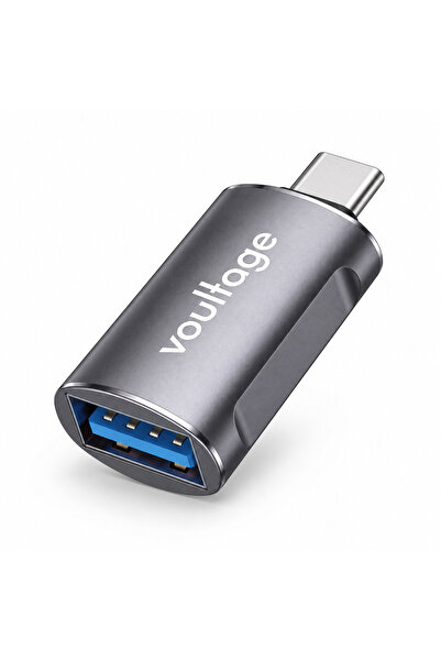 Voultage Type-C to USB-A Dönüştürücü - USB 3.0 OTG Adaptör, 5 Gbps Yüksek Hız...