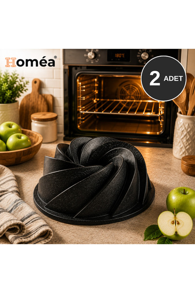 ROYALGROSS 2Pcs Cast Iron Cake Mold Non-Stick Wind-Slice Pastry and Cake Mold