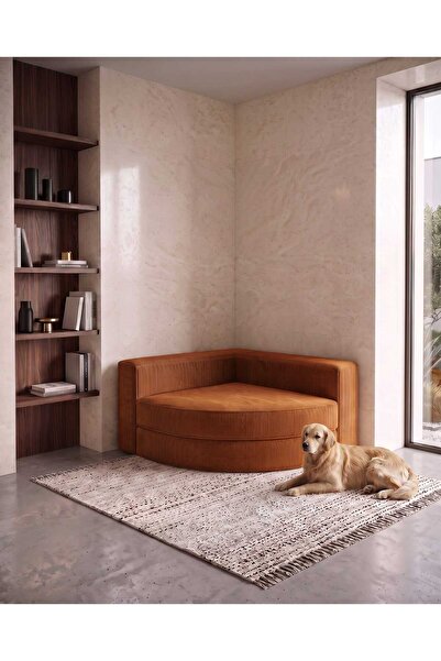 DECHOME Nestime® 100x100 cm Modüler Köşe Koltuğu | Orijinal Sünger | Fitilli ...