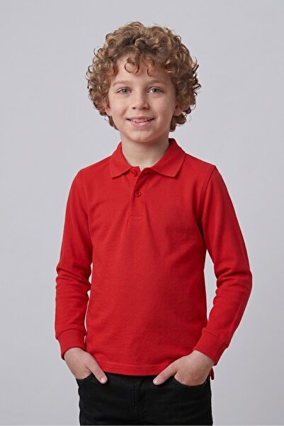 NACAR STORE Unisex Çocuk Okul Lakost Polo Yaka Uzun Kollu Okul Tişört ( Okula...