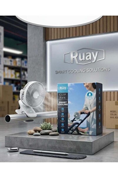 RUAY مروحة صغيرة قابلة لإعادة الشحن مع مشبك - مروحة تبريد محمولة بمنفذ USB مع...