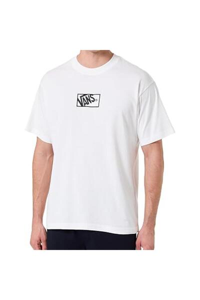Vans Blocked Box Loose Ss Tee Men's T-Shirt Vn0010Fgwht1 White-M