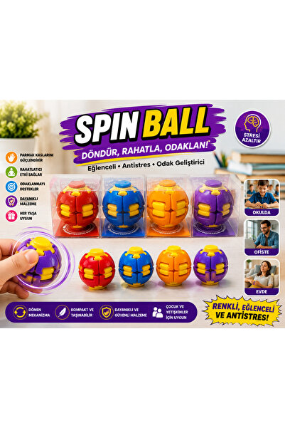 TRUST STORE Spin Ball Fidget Oyuncak 1 Adet Dönen Stres Topu Parmak Egzersiz ...