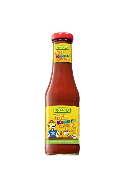 Rapunzel Ketchup de roșii bio îndulcit cu sirop de mere pentru copii, 450ml