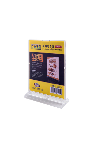 Kejea Display Plastic Pentru Pliante, Forma T, A5-Portrait (148 X 210Mm), - T...