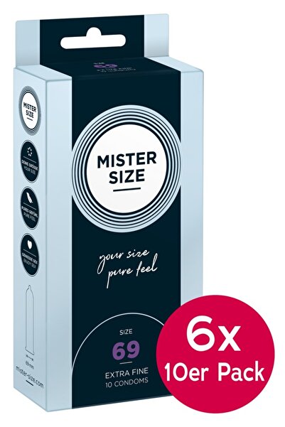 Mister Size Λορντς Μέγεθος 69 χιλ. 6Xpack Συσκευασία των 10, Μπλε