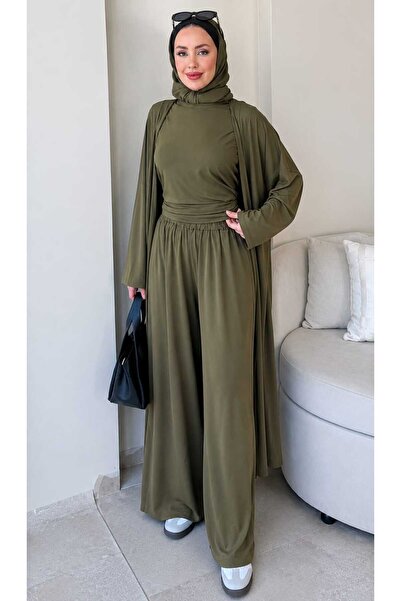 MODA VEDAT Ženski trostruki set od viskozne tkanine -0750