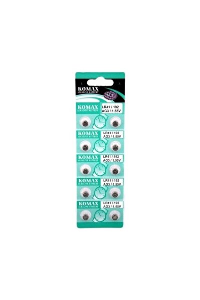 JUST DREAM AG3 Saat Pili Düğme Pil 10lu Paket LR41 - 1.55V Gümüş Oksit